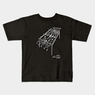 Football Game Table Vintage Patent Drawing Kids T-Shirt